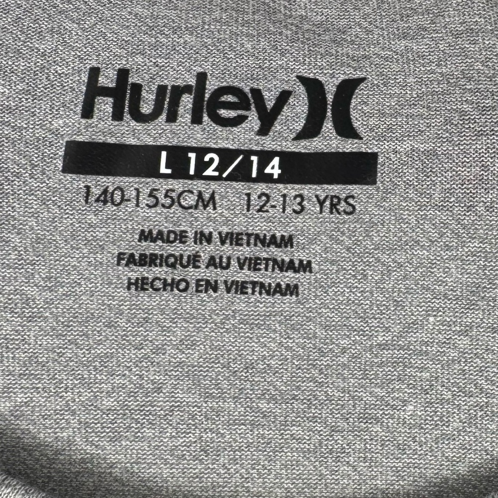 Hurley, Girls, T-Shirt, Gray with Black Butterflies - Picture 3 of 3